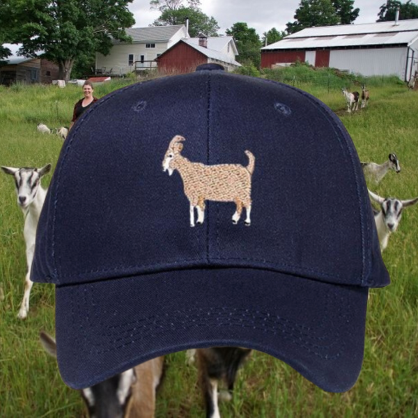 Simple Cute Embroider Goat Cap