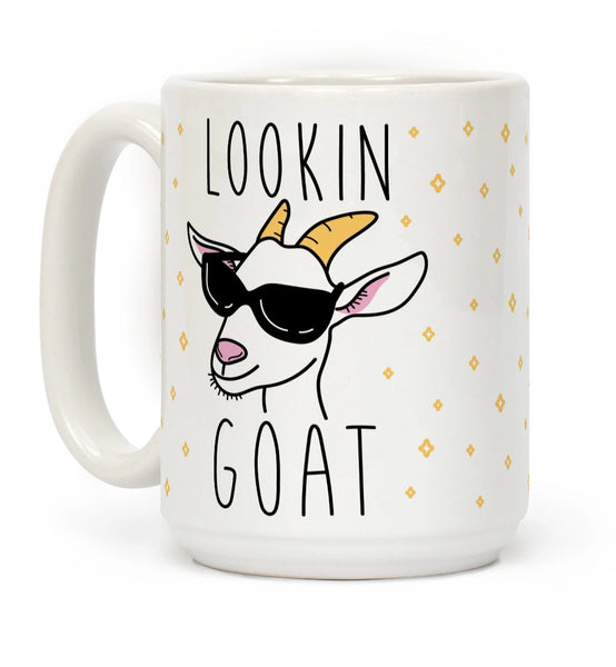 Lookin Goat Ceramic Coffee Mug