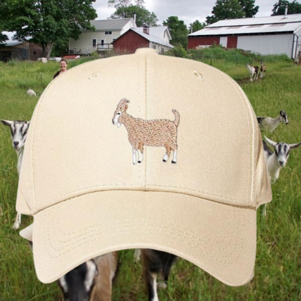 Simple Cute Embroider Goat Cap