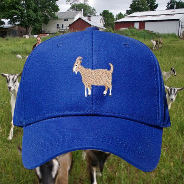 Simple Cute Embroider Goat Cap