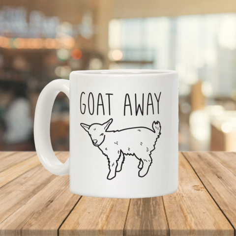 Goat Away Ceramic Coffee Mug