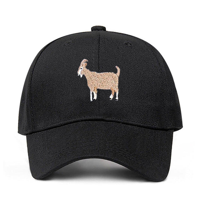 Simple Cute Embroider Goat Cap