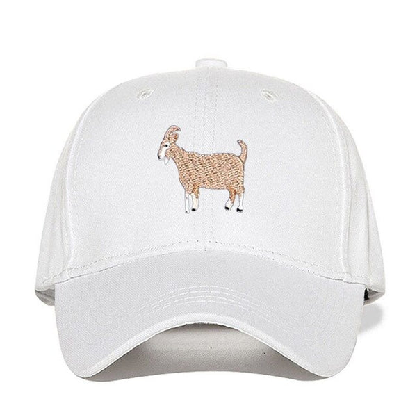 Simple Cute Embroider Goat Cap