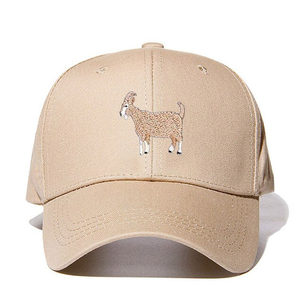Simple Cute Embroider Goat Cap