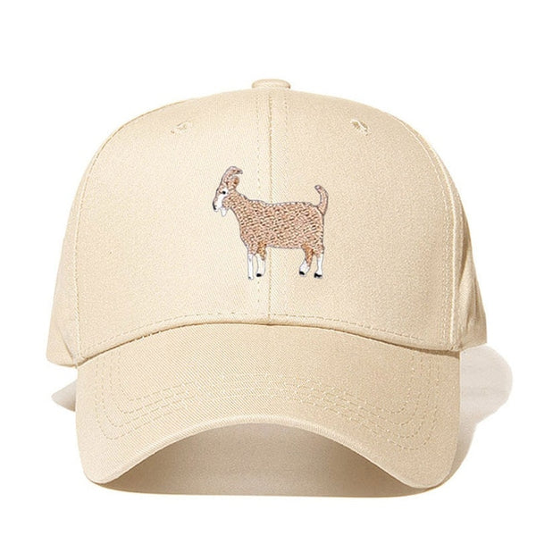 Simple Cute Embroider Goat Cap