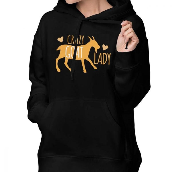 Cute Crazy GOAT Lady Hoodie