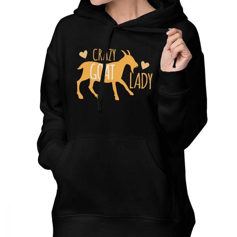 Cute Crazy GOAT Lady Hoodie